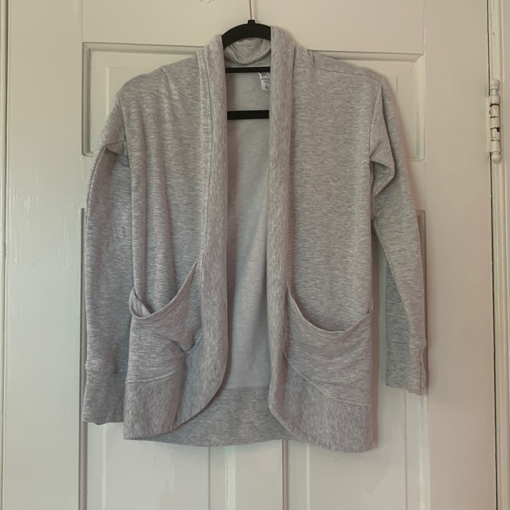 Athleta Girl Gray Cardigan with pockets
